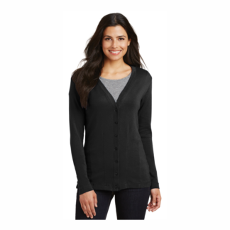 L515 - Ladies Modern Stretch Cardigan - Black